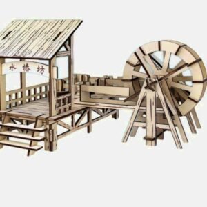 Traditional Water Mill Engineering Model